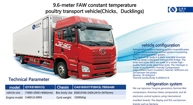 Closed type constant temperature intelligent poultry seedling transport vehicle