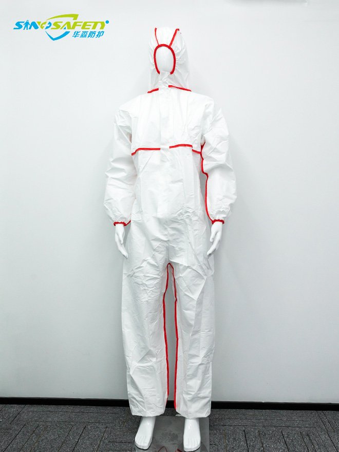 Orange SF Bound Seam Coverall