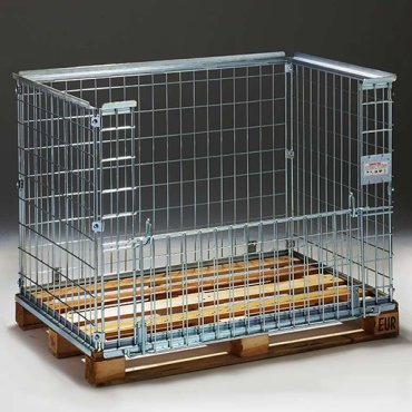 Cage De Stockage En Treillis Métallique Pour Entrepôt À Palettes En Acier Robuste