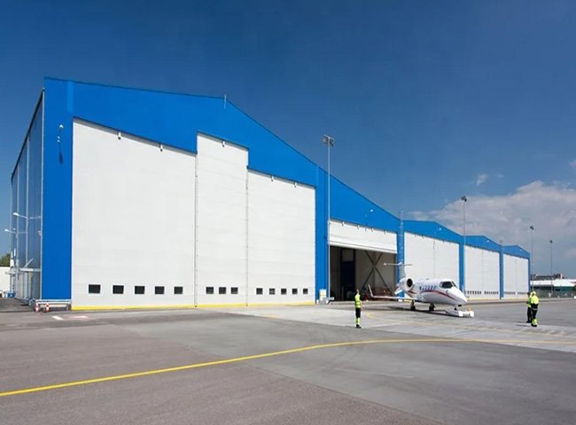 Light Prefab Aircraft Hangar Steel Structure