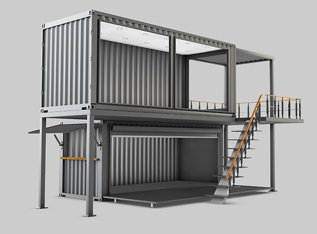 Double-Wing Folding Steel Container House or Shop