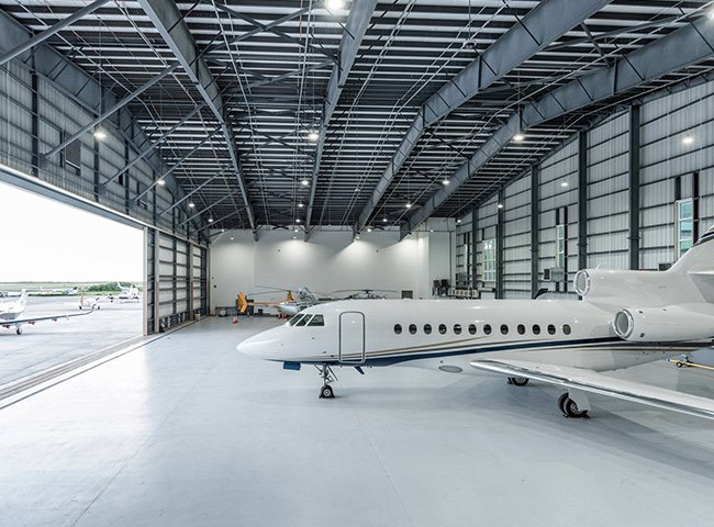 Light steel prefab airplane hangar