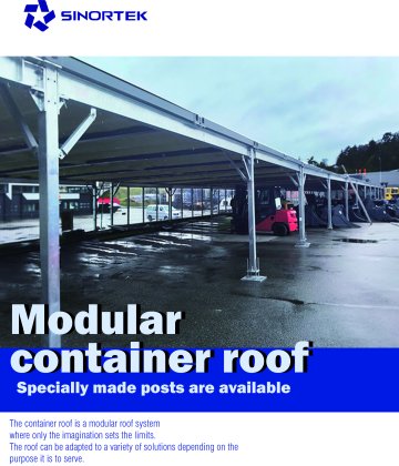 Modular  container roof