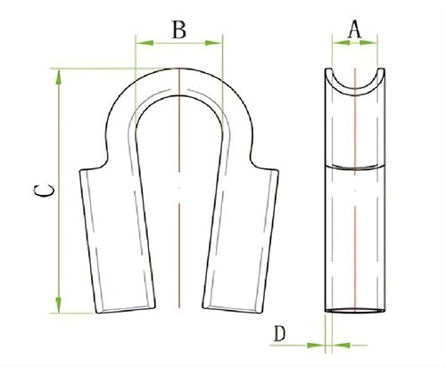 Drawings of HDG Tube wire rope Thimble Drawings of HDG Tube wire rope Thimble