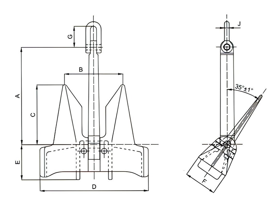 Drawings of AC-14 SB HHP Casting Anchor Drawings of AC-14 SB HHP Casting Anchor