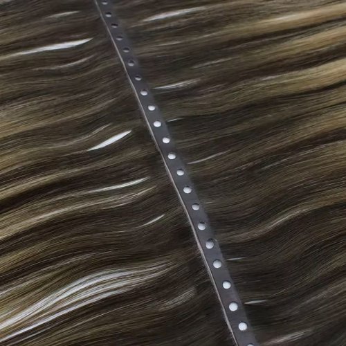 PU invisible hair with a hole