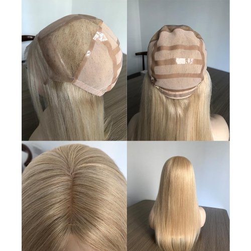 BLT-WS632 4x4 inches Silk Top Full Lace Silicone Medical Wig