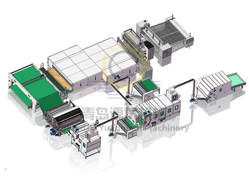 Soft Wadding Production Line With Single Layer Oven