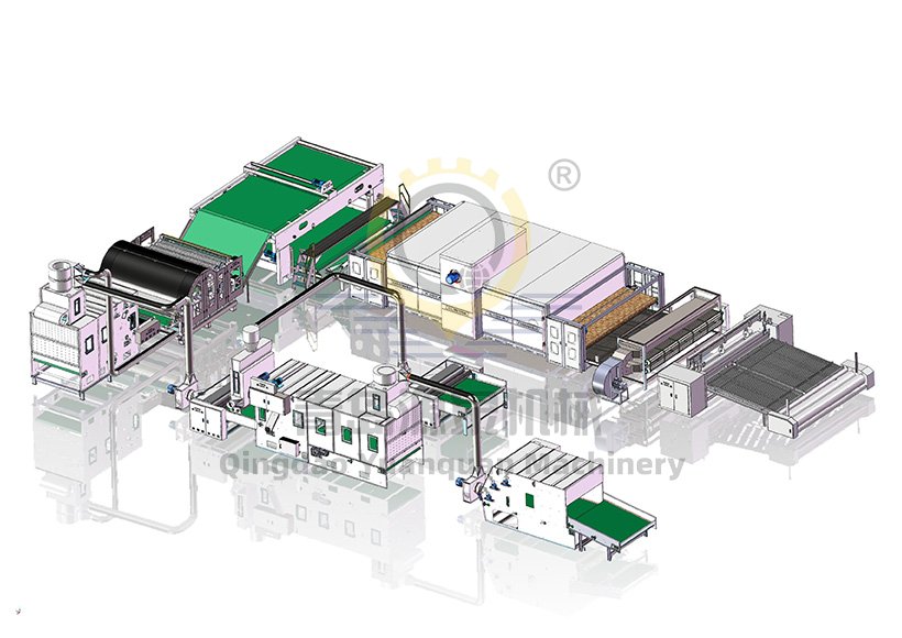 Energy Saving Type Soft Wadding Production Line