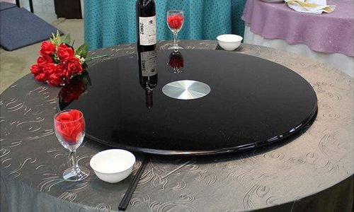 Tamaño personalizado bandeja giratoria de vidrio bandeja de servir de vidrio templado Lazy Susan