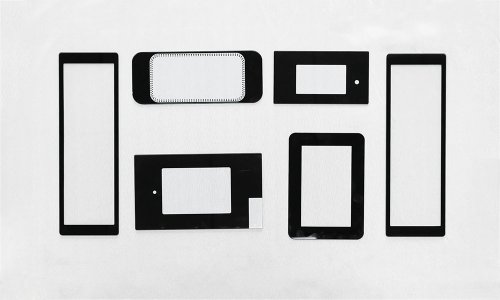 Panel De Vidrio Templado Con Borde Negro Impreso En Pantalla Personalizado De Alta Calidad Para Tablero De Operación Táctil Vidrio De Protección De Pantalla