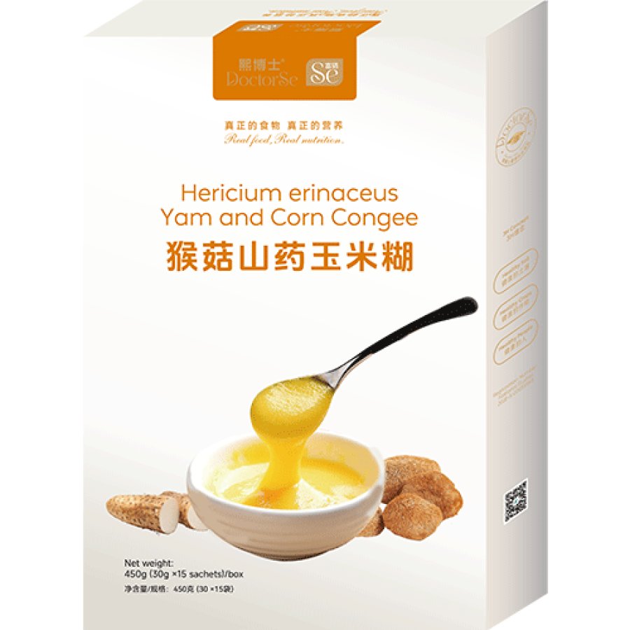 Hericium erinaceus, Yam and Corn Congee