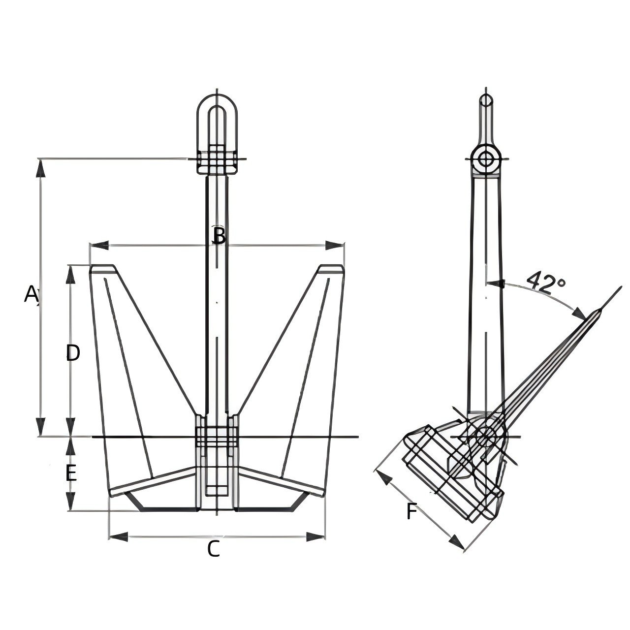 Drawings of Marine HHP Type N Pool Anchor Drawings of Marine HHP Type N Pool Anchor