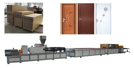 SJSZ-80/156 PVC UPVC WPC Wood Plastic Composite Door Making Machine Manufacturer