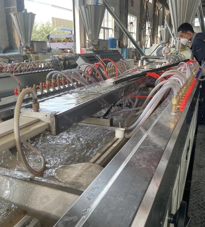 WPC door frame machine for Romania customer