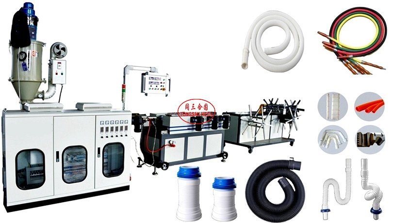 Extrusion line for corrugated tube flexible duct machine corrugated pipe production line