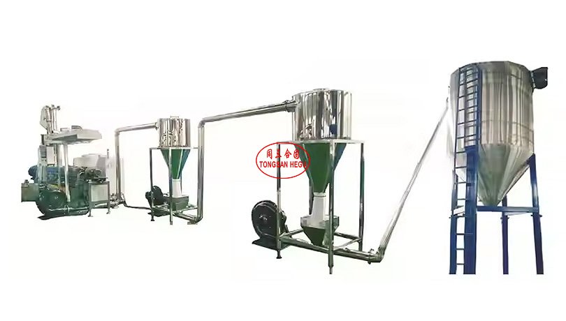 High Output Waste PE PP Plastic and wood powder Granulating Making Machine Plant Production Line