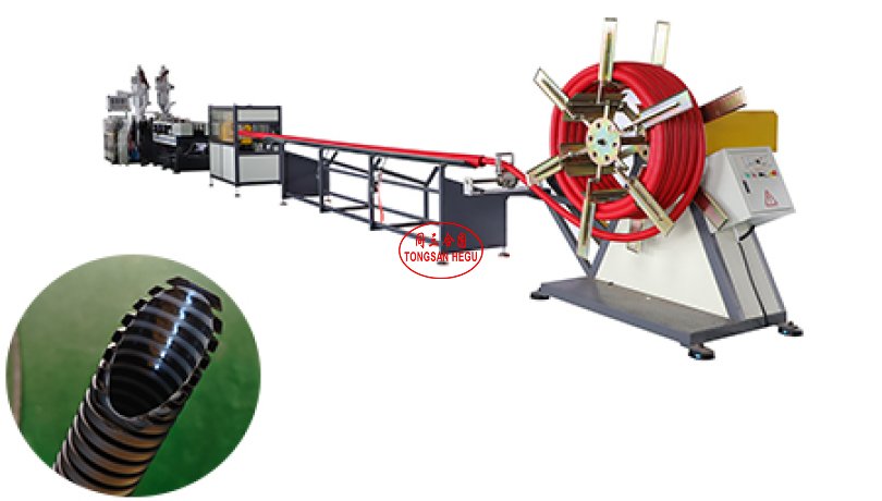 ID40mm-OD110mm Double Wall Corrugated Pipe Extrusion Line