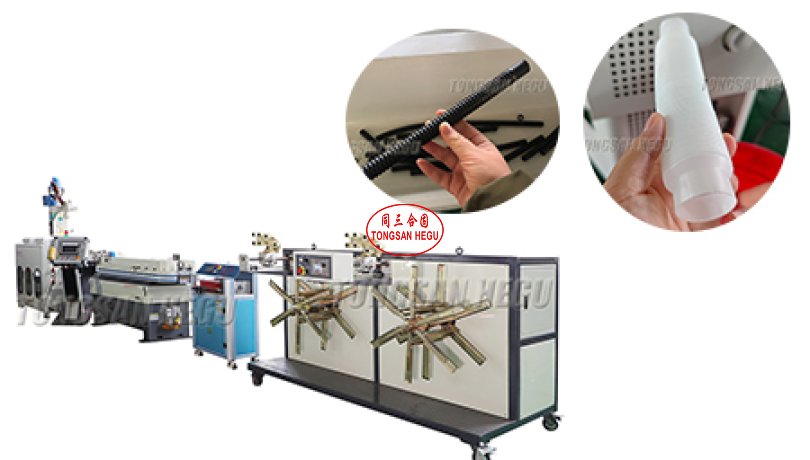 ID12-OD50mm telescopic bellows extruder corrugated flexible plastic pipe making machine