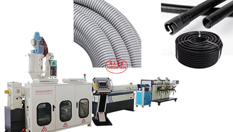 High speed PP PE PVC PA electrical wire protective pipes extruder single wall corrugated pipe molding machine