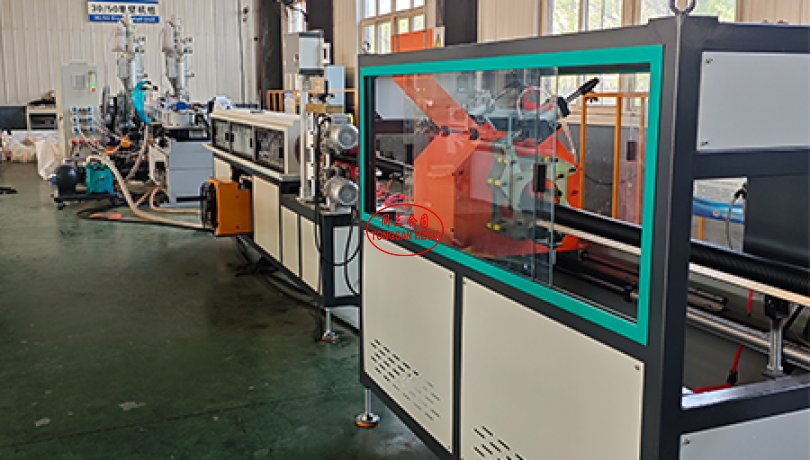 ID32-OD75mm double wall corrugated pipe high speed extrusion line