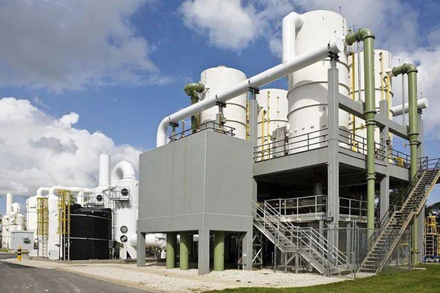 Water treatment gas application