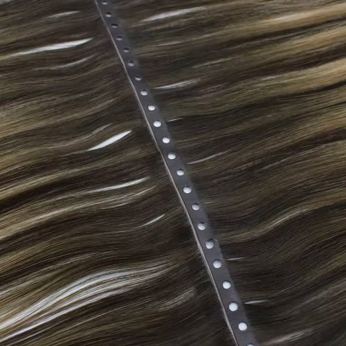 PU invisible hair with a hole