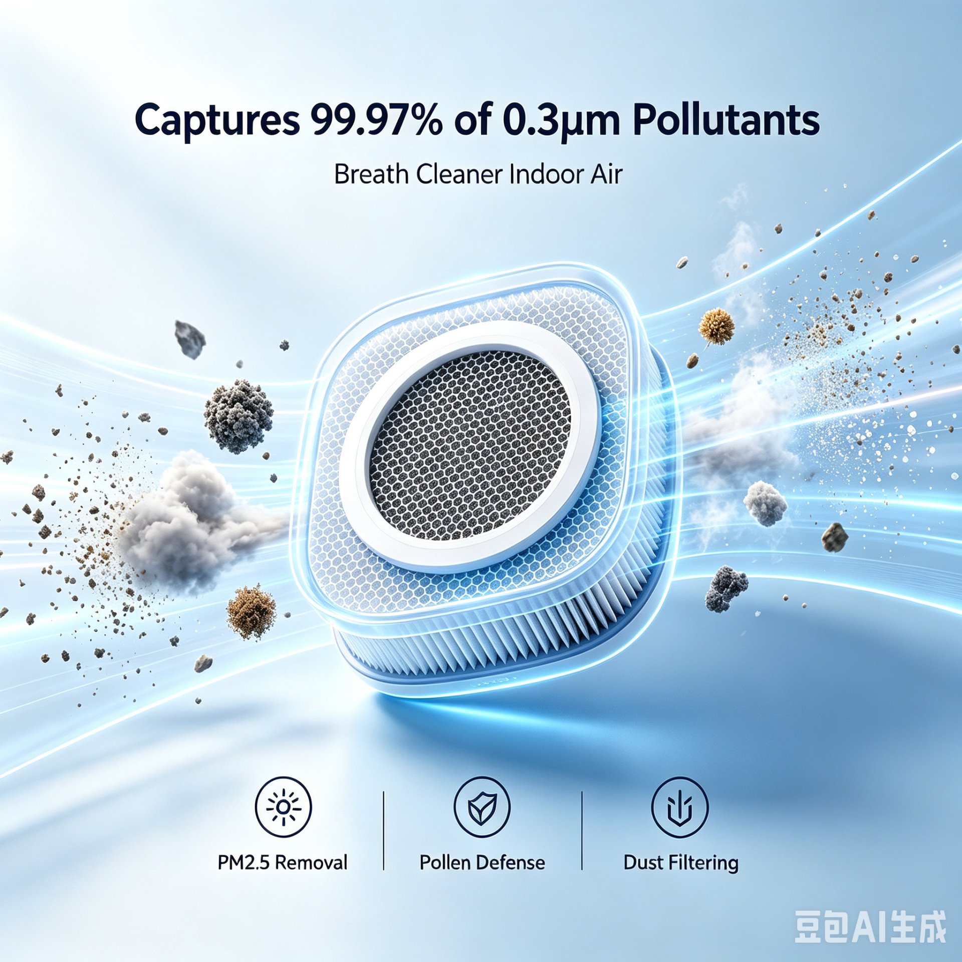PM2.5 formaldehyde smoke removal filter