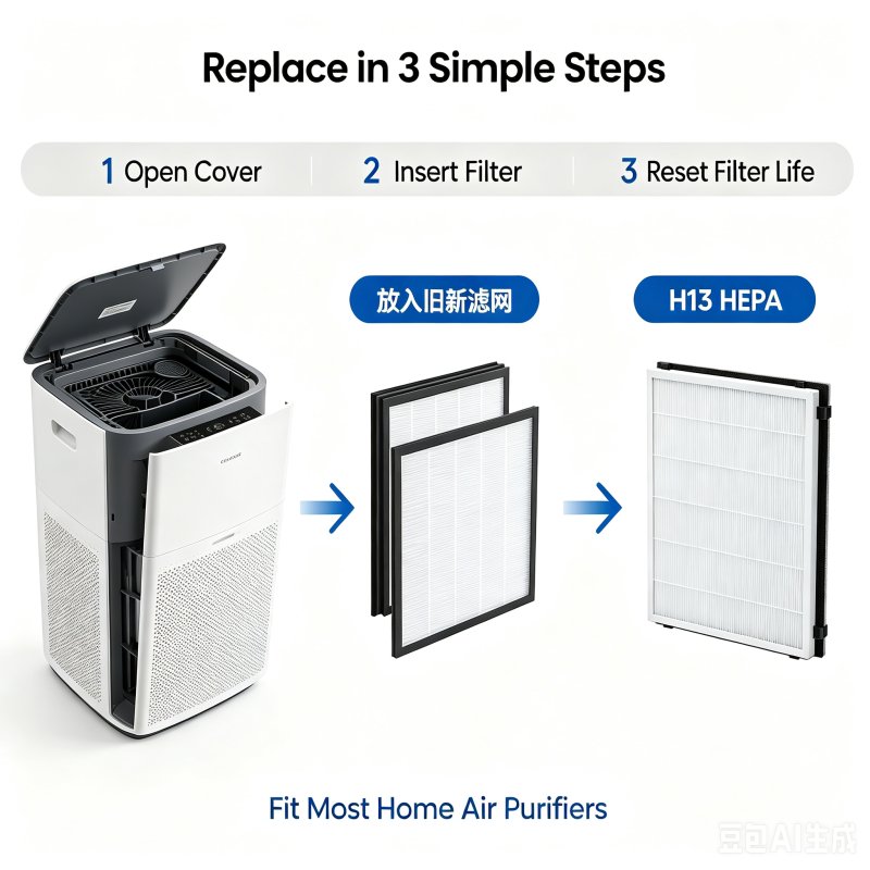 Quick install replacement filter