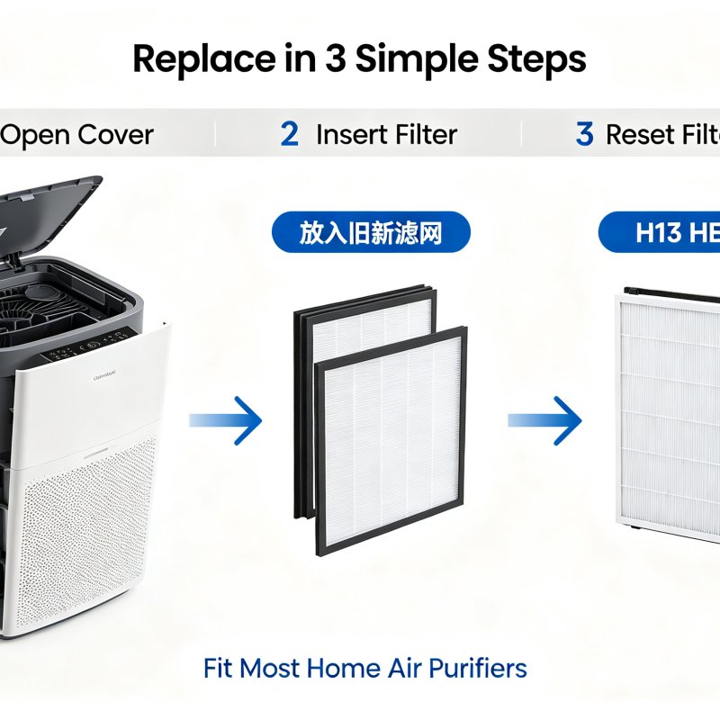 Quick install replacement filter