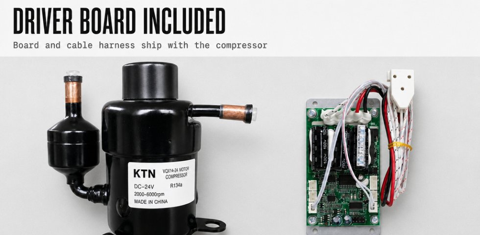 KTN VQX14 Mini Compressor: 2000-6000rpm Speed Range for Flexible Mini Fridge Cooling