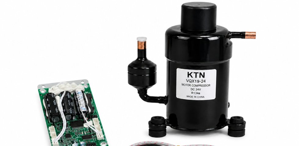 KTN VQX19 Mini DC Compressor: 2000-6000rpm Speed Range Keeps Wine Coolers Truly Steady