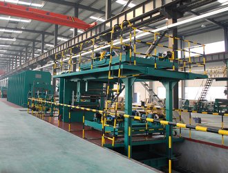 Conveyor belt vulcanizing machine