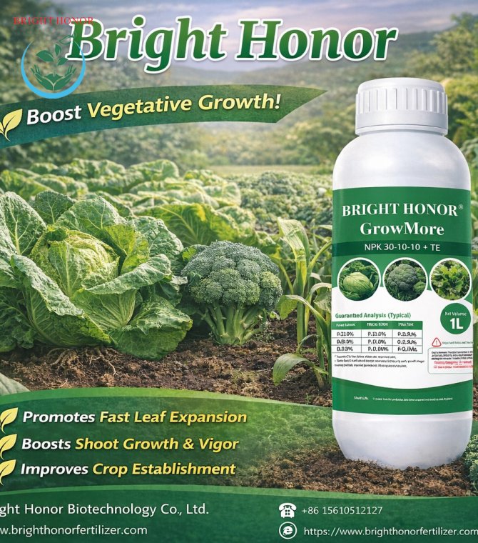 BRIGHT HONOR® GrowMore High-N Formula – NPK 30-10-10 + TE