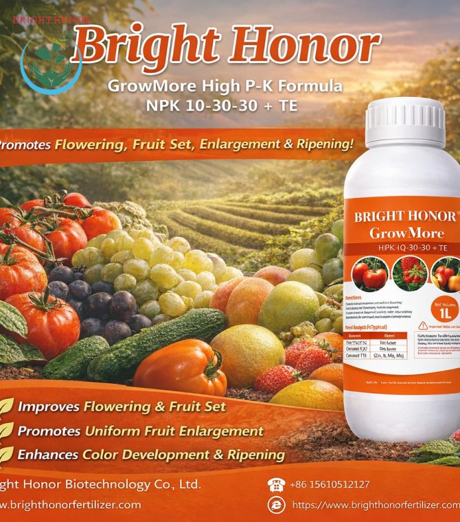 BRIGHT HONOR® GrowMore High P-K Formula – NPK 10-30-30 + TE