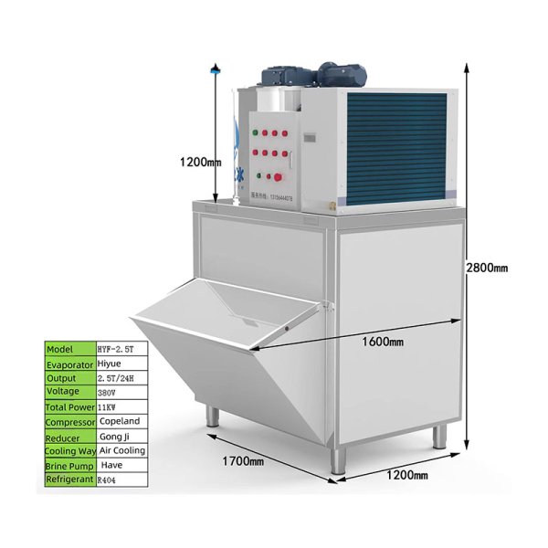 2.5 Tons Flake Ice Machine