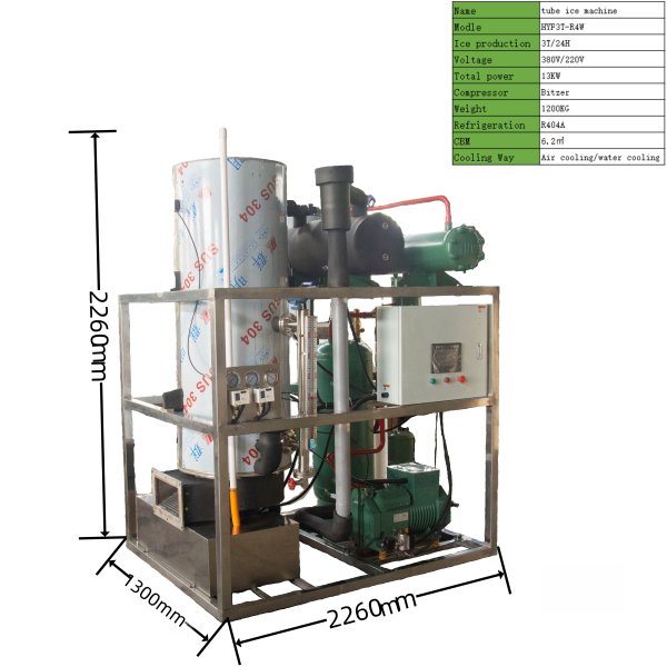New Technology Industrial and Commercial 3 Tons Tube Ice Machine 