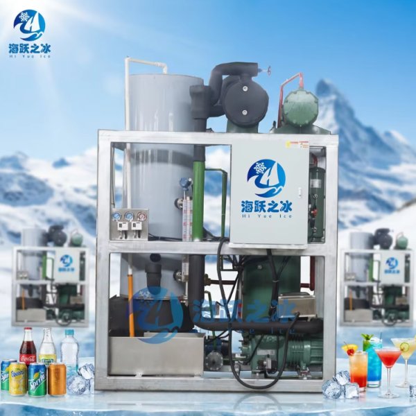 New Developed Commercial 0.5T 1T 2T 3T 5T Tube Ice Machine Air Cooled Cylinder Ice Tube Maker