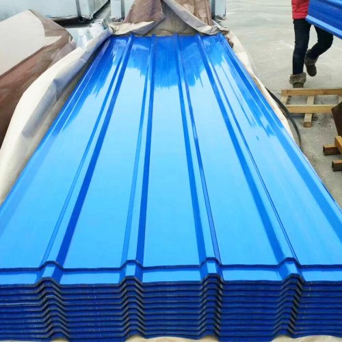 Prepainted corrugated steel sheets