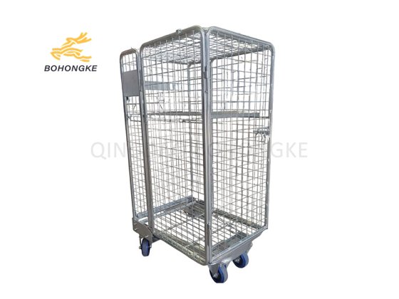 Compact cage trolley for retail