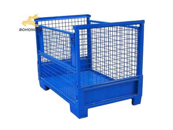 Stackable galvanized steel mesh cage
