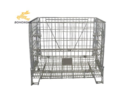 stackable mesh cage for logistics 
