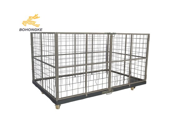 movable mesh storage bin with wheels