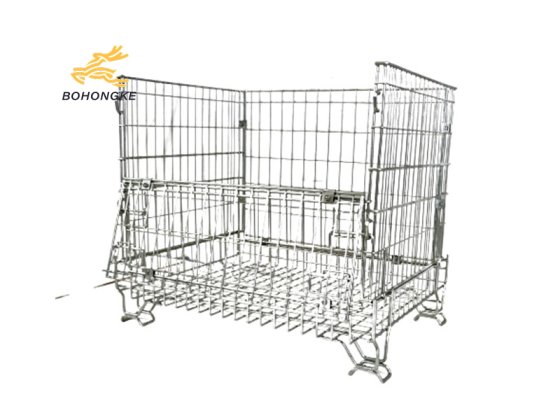 Space-saving stackable wire cage