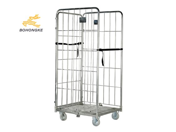 durable steel roll cage for retail logistics