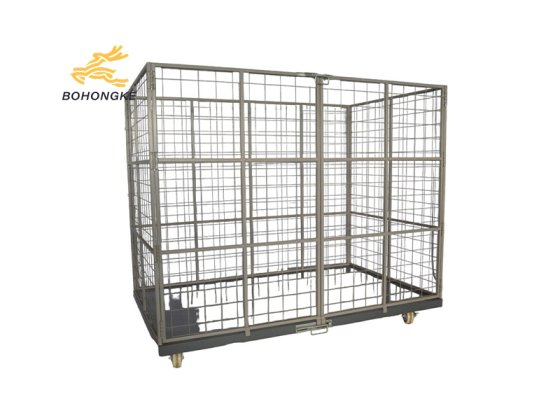 rolling mesh container with casters