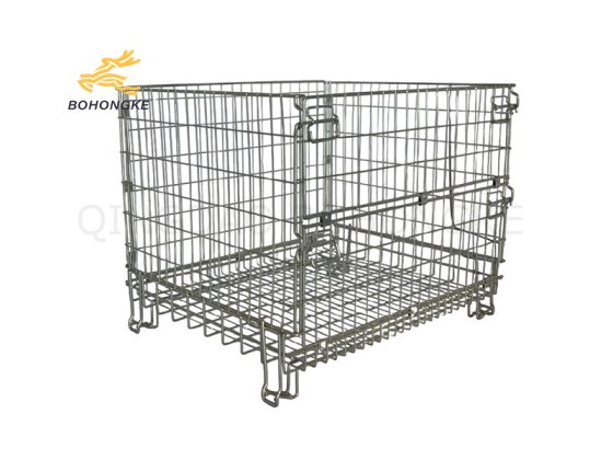collapsible mesh cage with drop gate