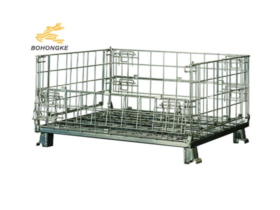 folding mesh cage with galvanized finish