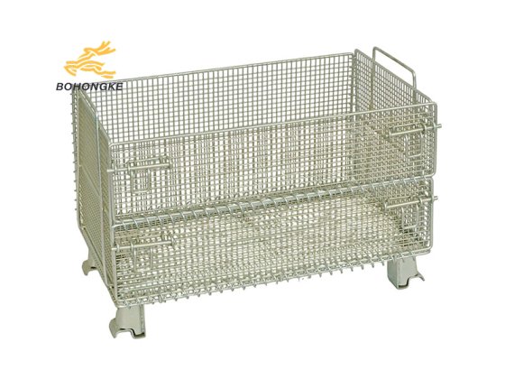 foldable wire mesh container for storage