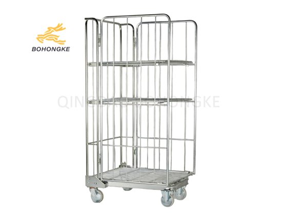 rolling cage for warehouse bulk goods delivery